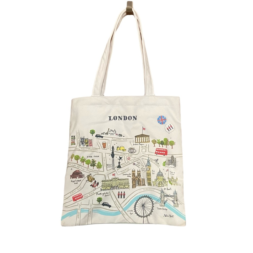 London Map Print Tote Bag